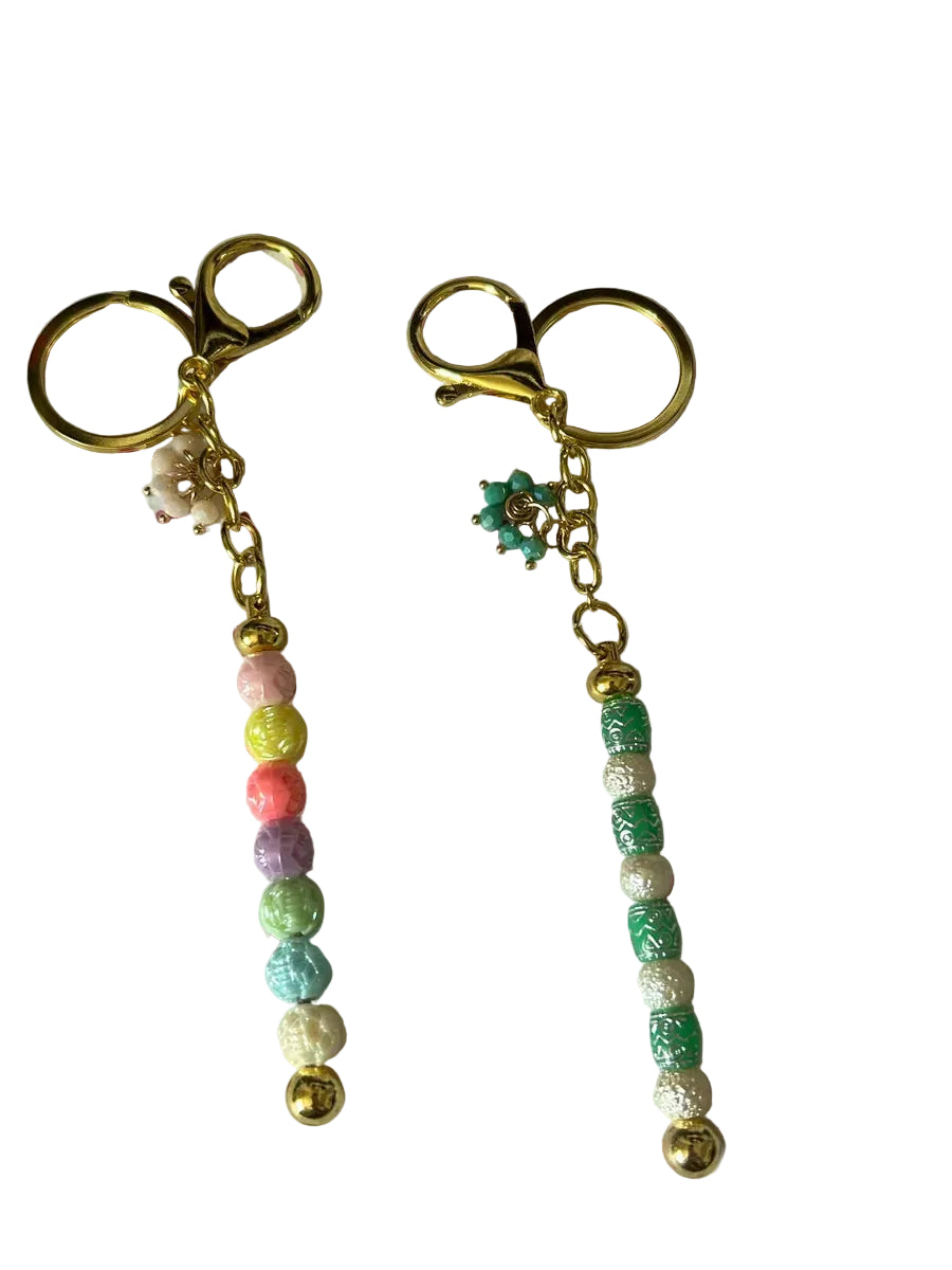 Western Keychain Bag Charm Rods Small Beads