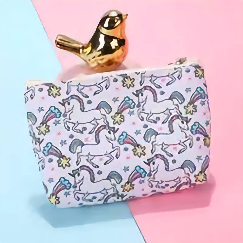 Cartoon Pu Leather Zipper Kids Wallets Coin Purse Keychain