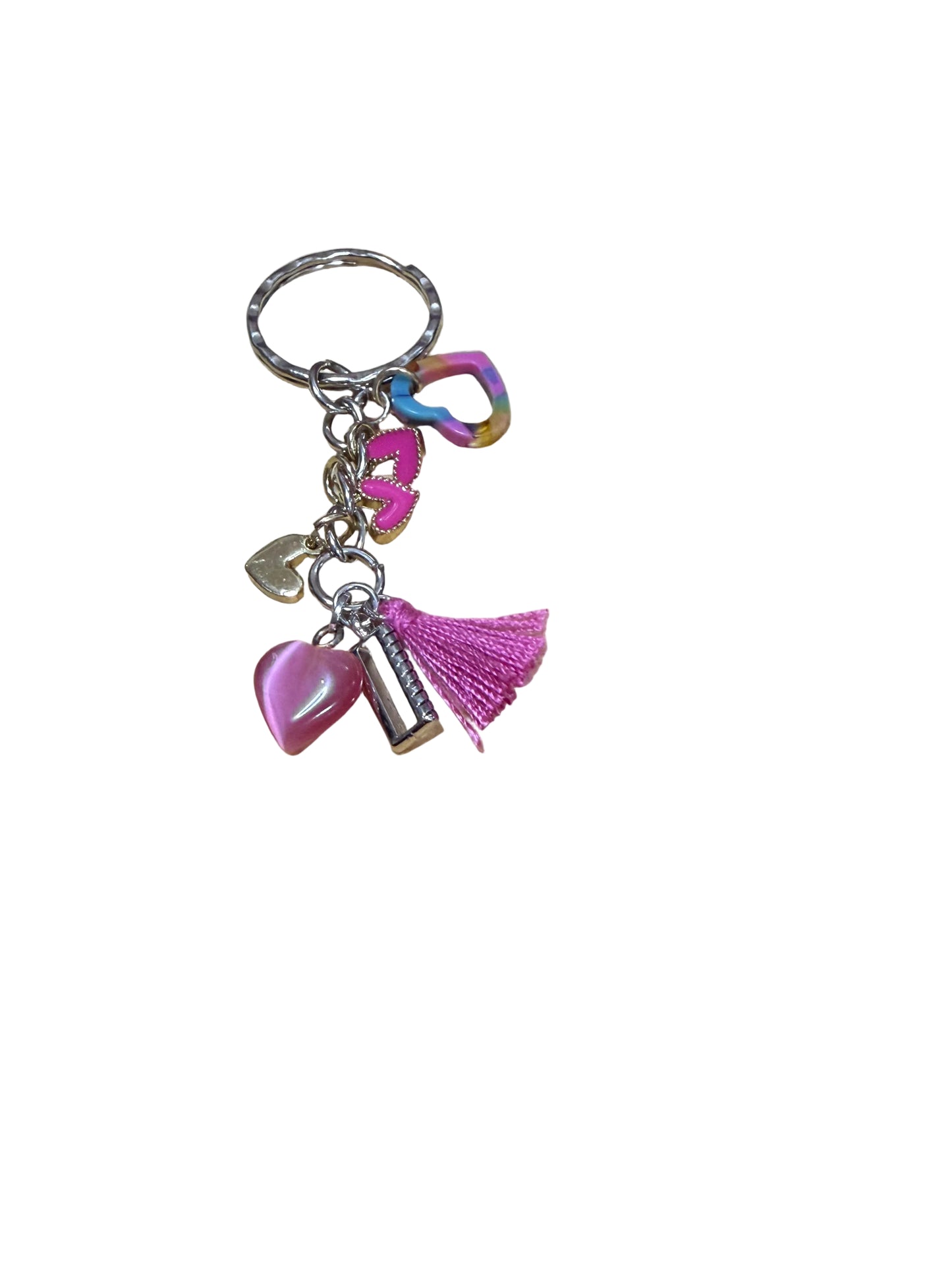 Western Keychain Hearts Tassels