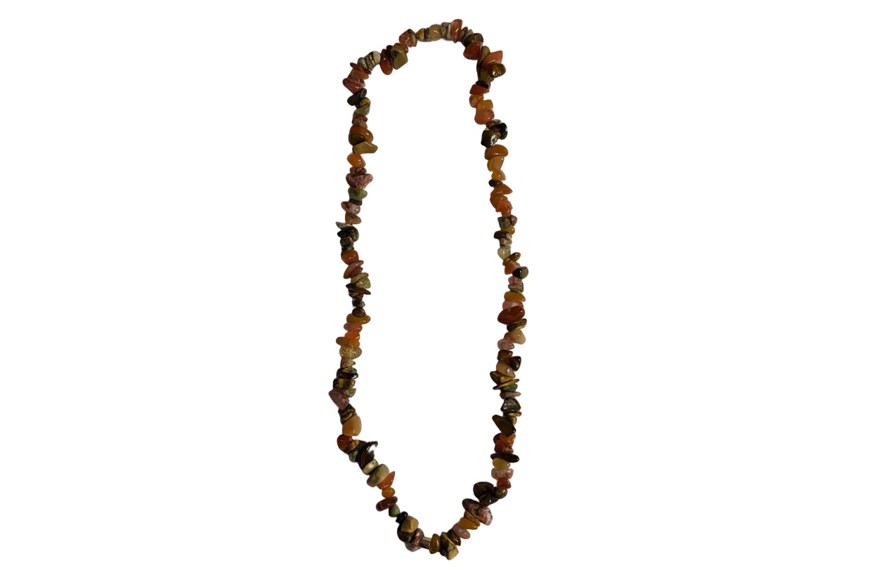 Mini Stone Beads Necklace Earthly Tones Womens