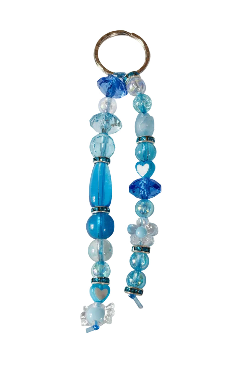 Shades of Blue Beads Bag Charm