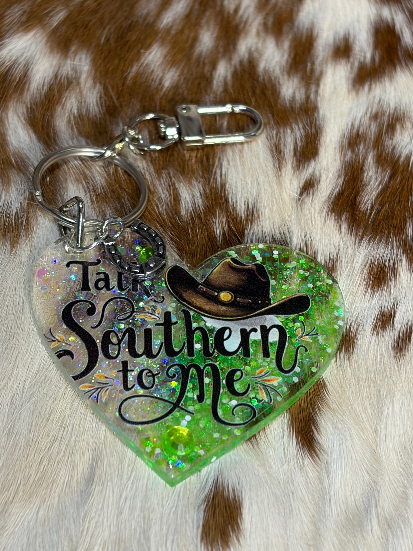 Western Cowgirl Resin Acrylic Bag Charm Talk Southern to Me Purse charm Backpack Charm