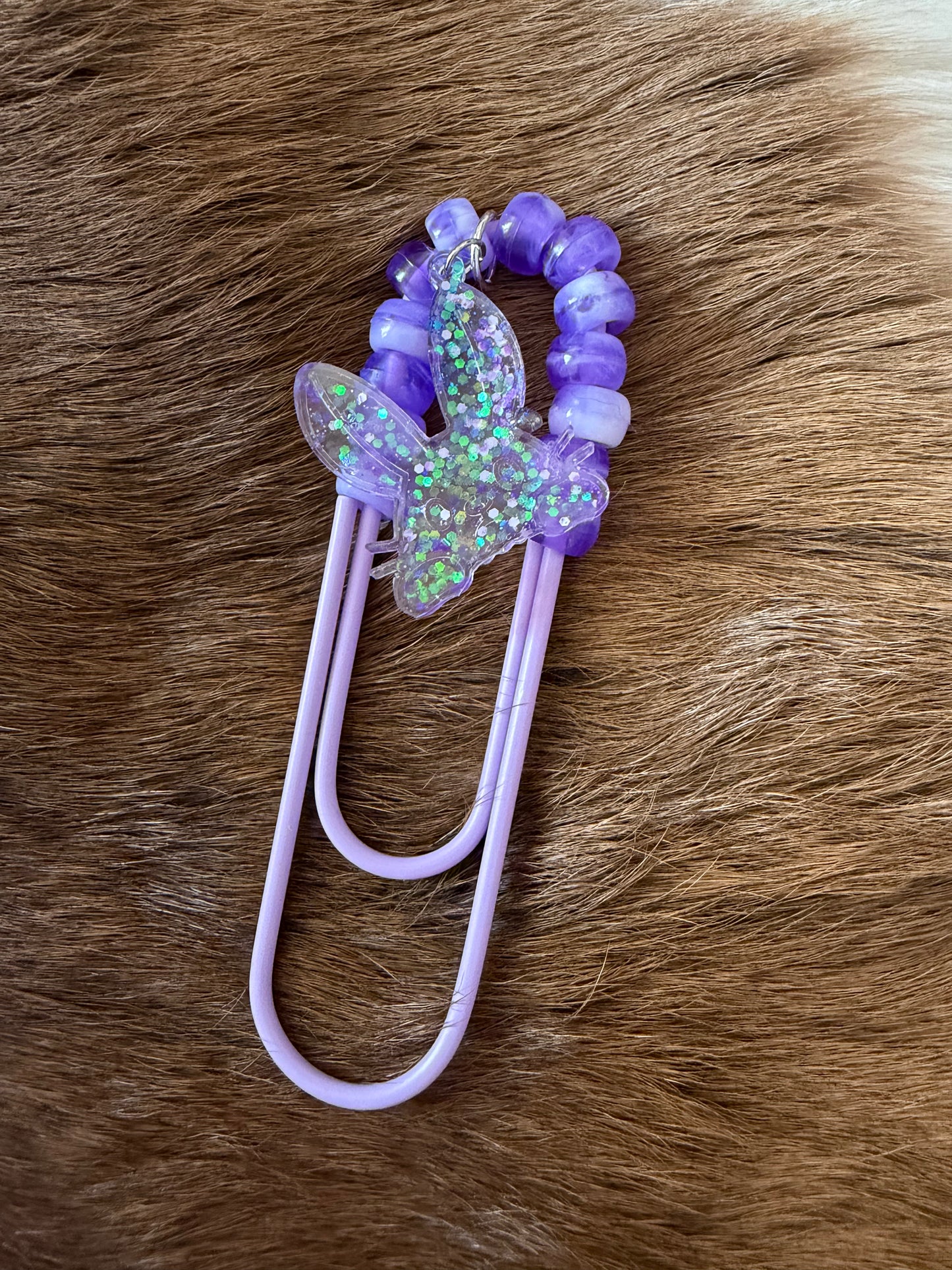 Purple Large Book Mark Beaded Rabbit Starfish