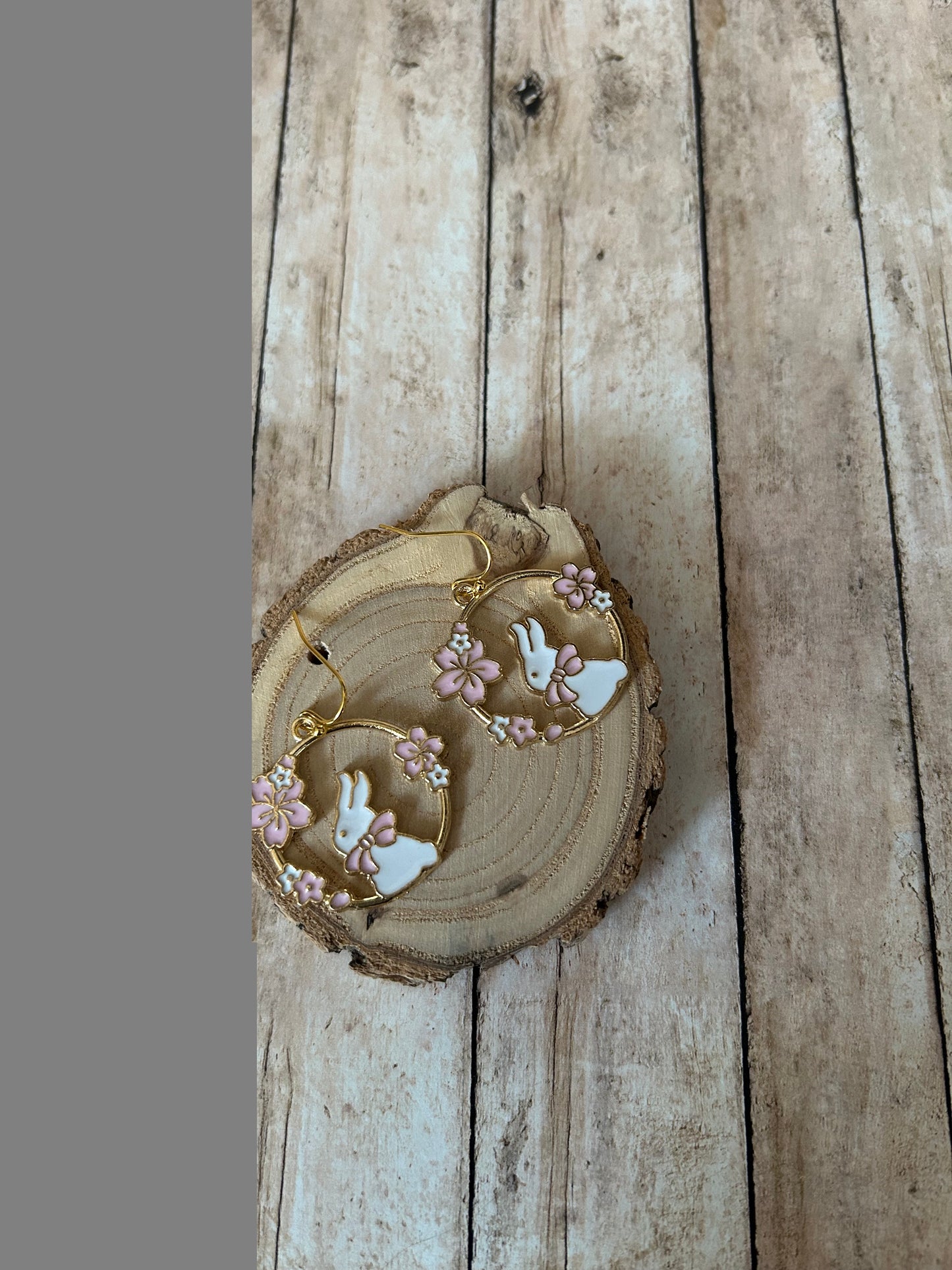 Easter Bunny Rabbit with Flowers