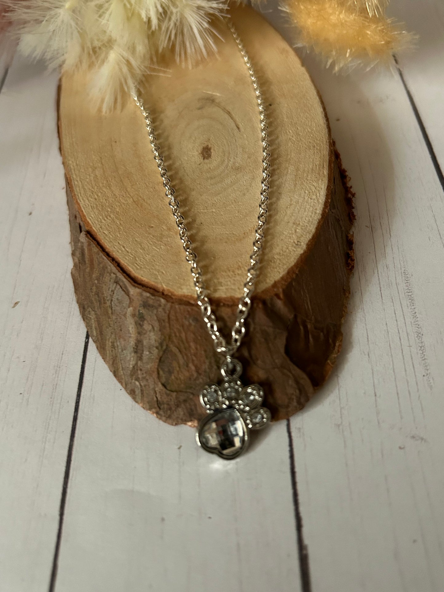 Western Necklace Puppy Dog Heart Theme Paw Print