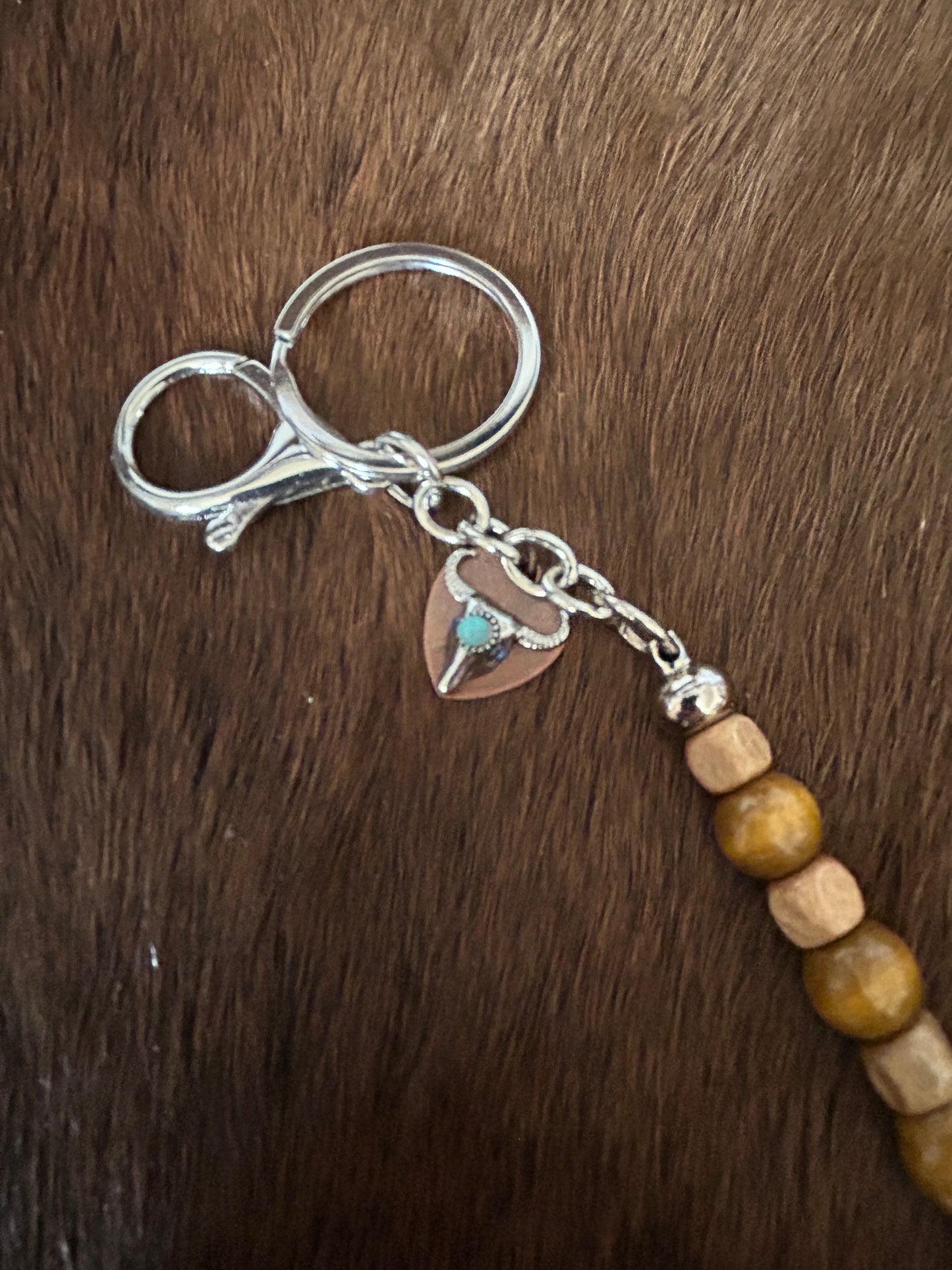 Western Beaded Keychain Bars Western Charms