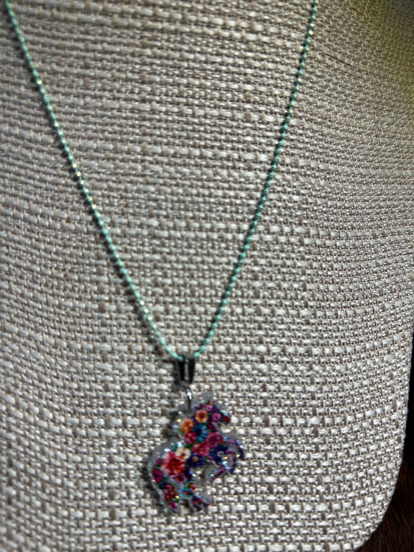 Girls western Horse Necklace