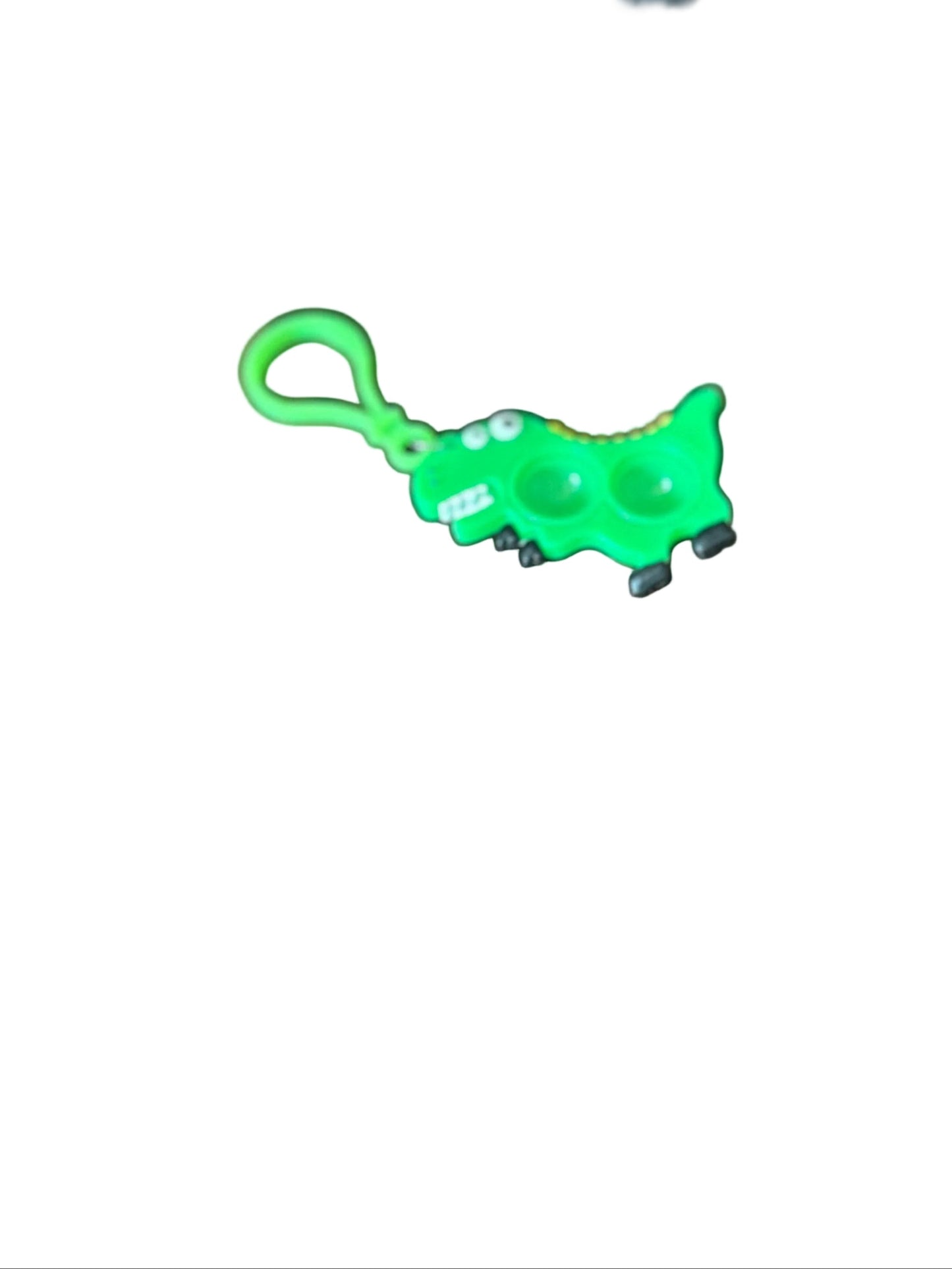 Kids Cartoon Dino Finger Punch Backpack Keychain Bag Charm Dinosaur