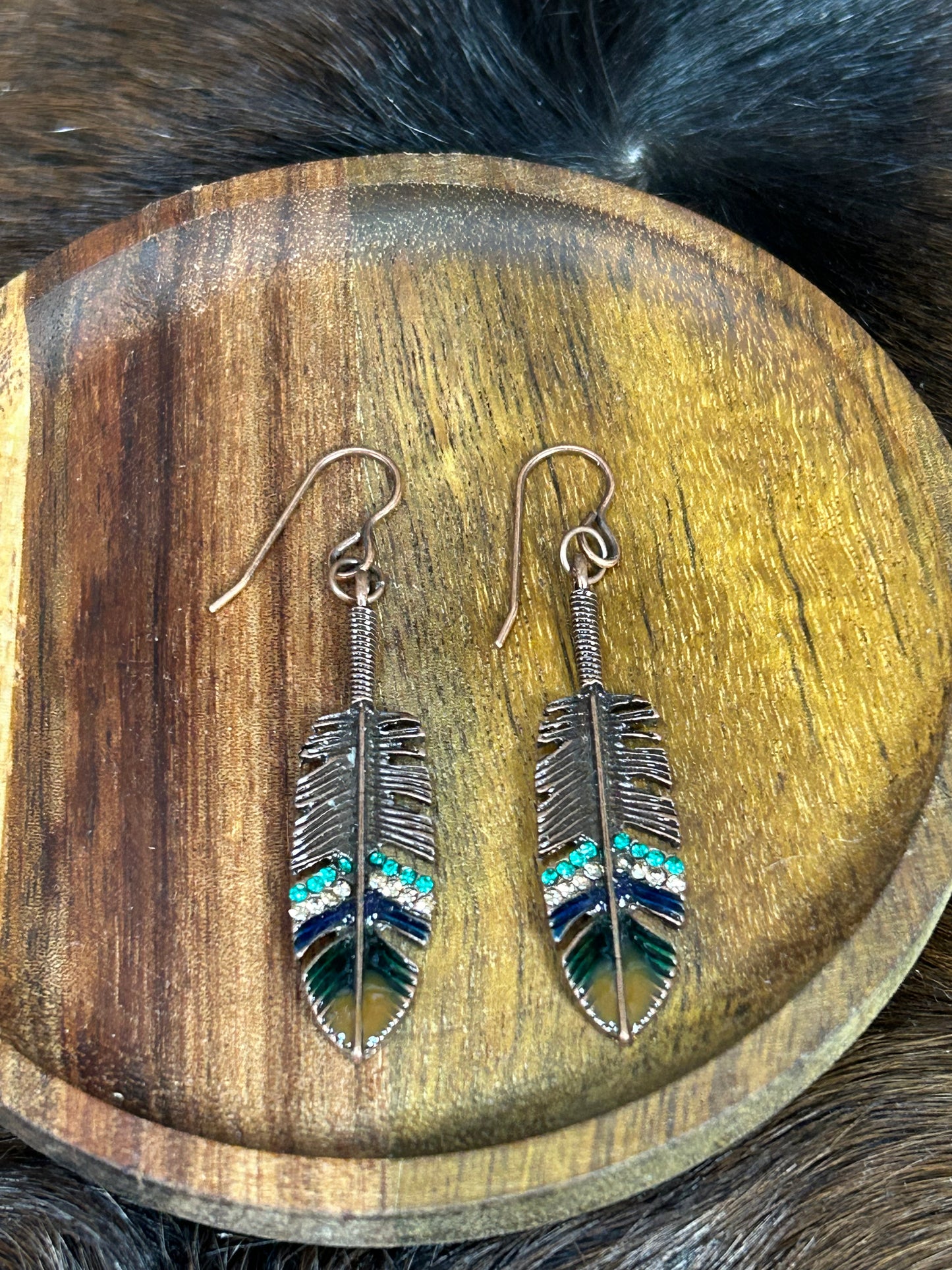 Indiana Feather Dangle Earrings