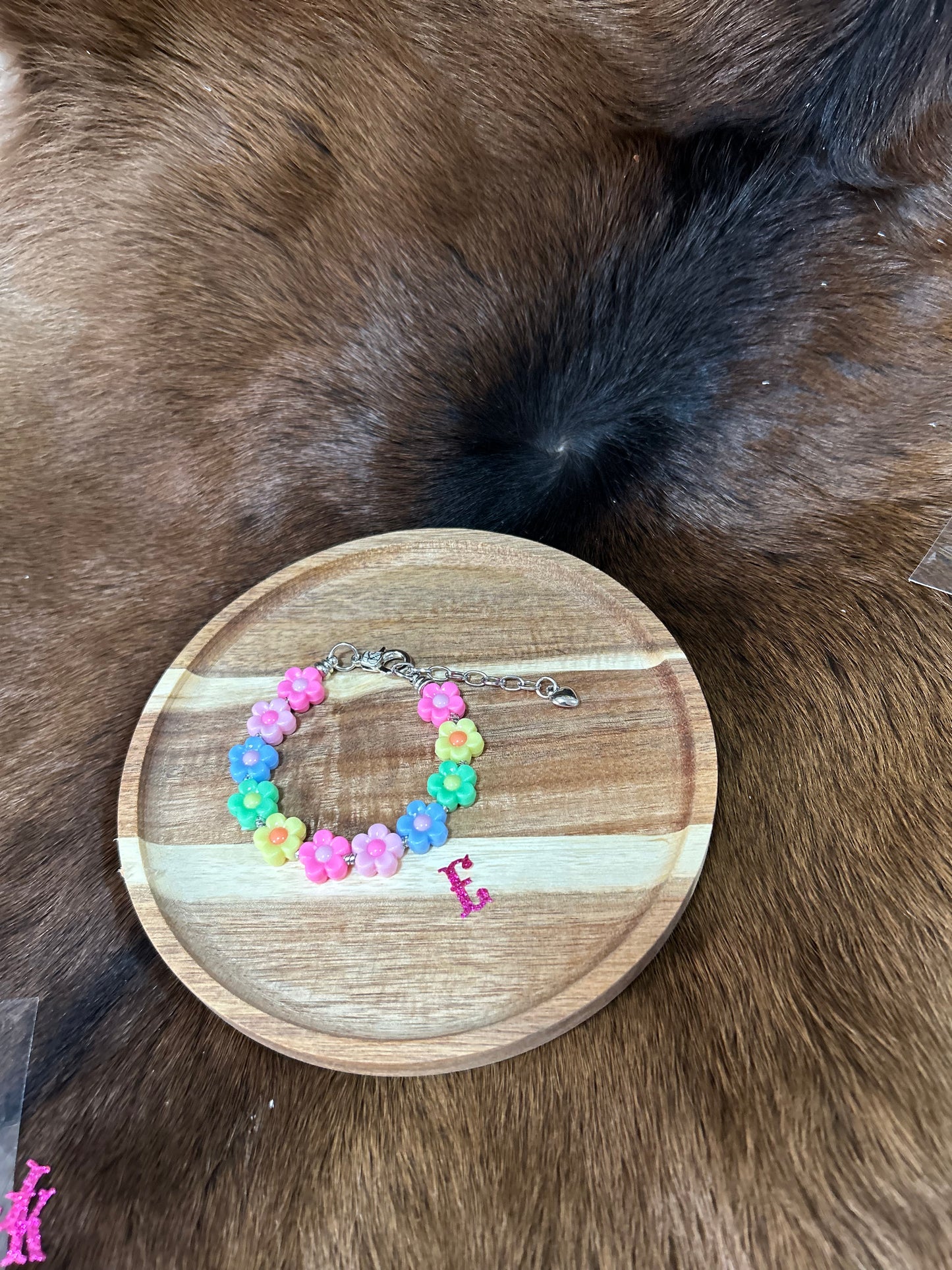 Little Girls Assorted Beaded Western Stretch Bracelet