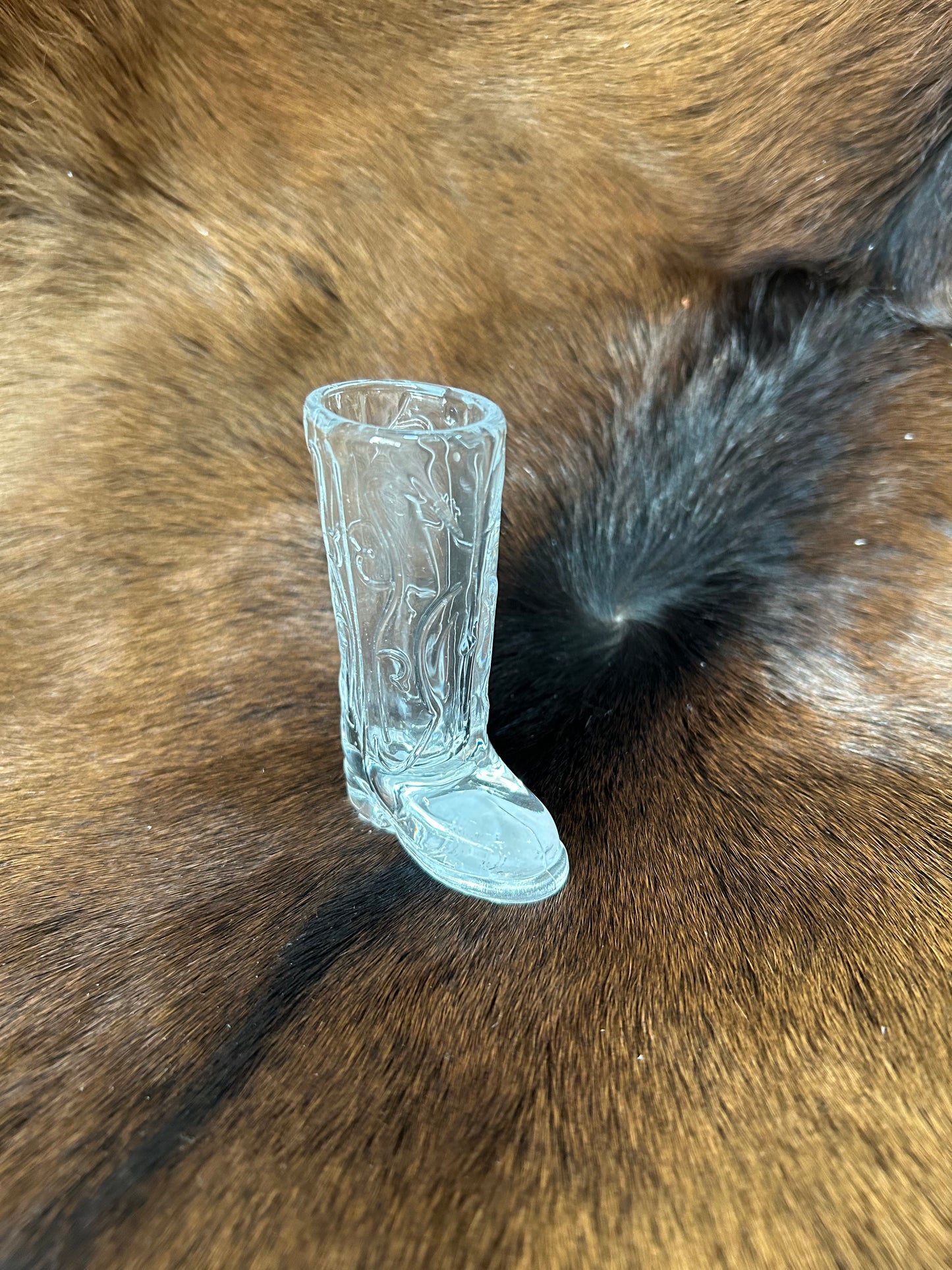 Glass Cowboy Boot Toothpick Holder
