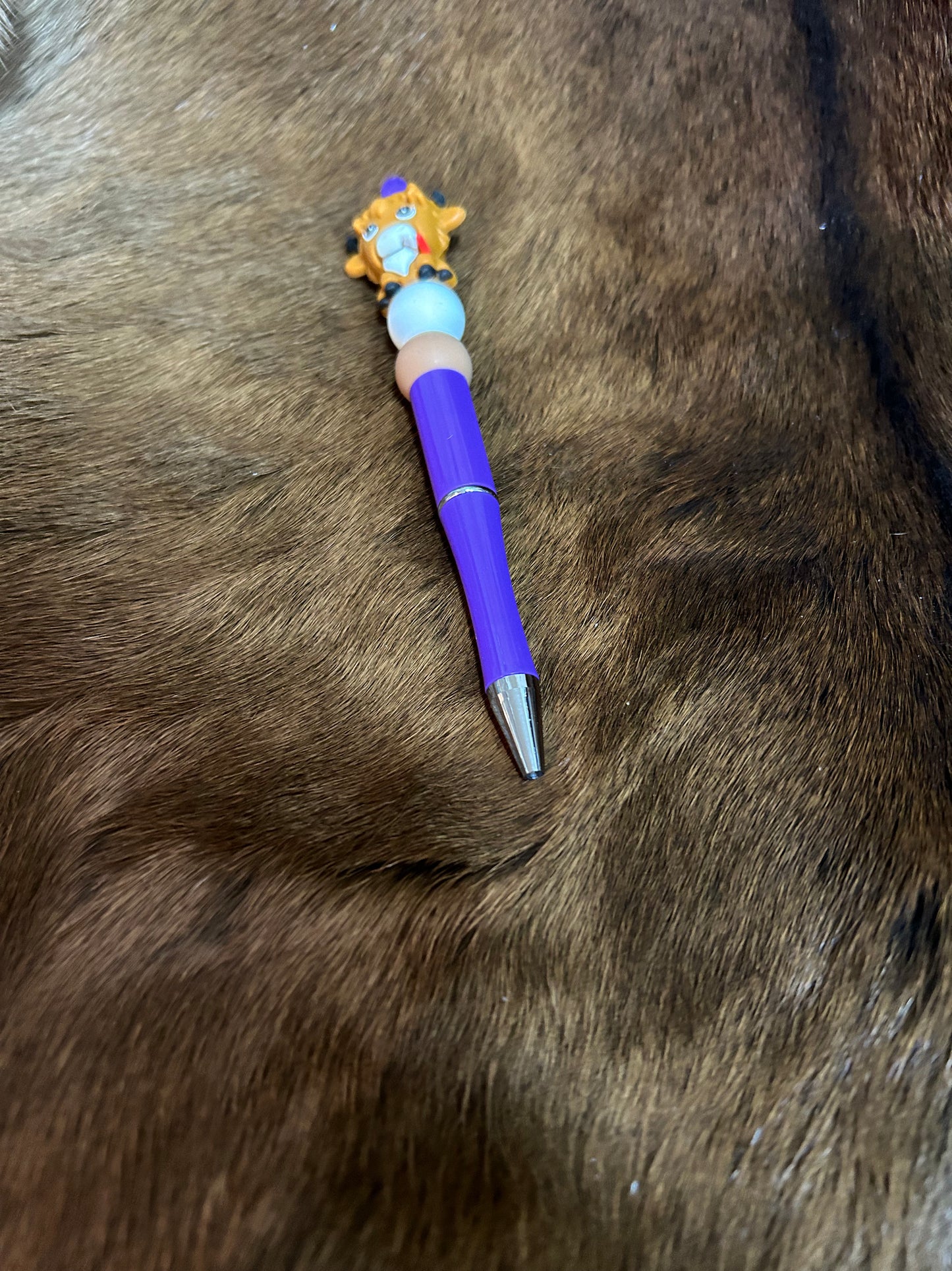 Beaded Pens Highland Cow Silicone Beads Western