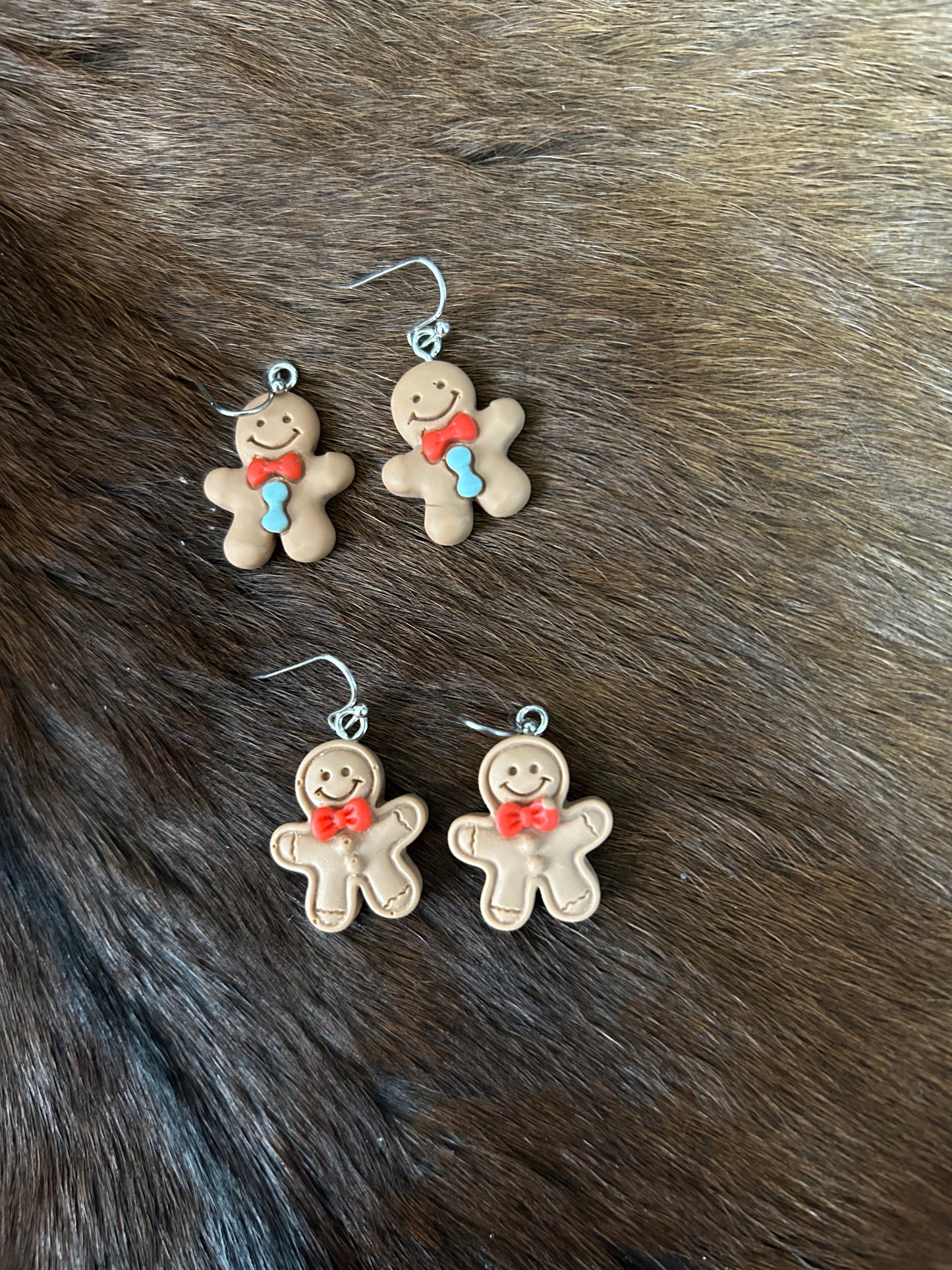 Ginger Bread Dangle Earrings Christmas Earrings Girls