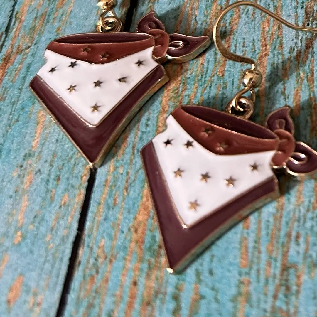 Western Cowgirl Neck Scarf Earring & Necklace Set