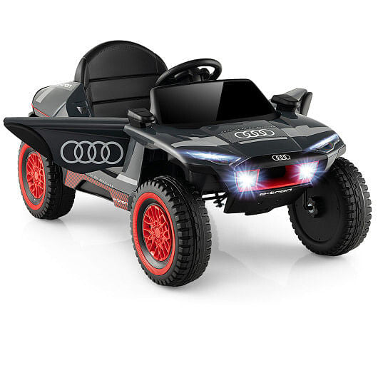 Licensed Audi Kids Ride On E-tron Racing Car-Gray-4