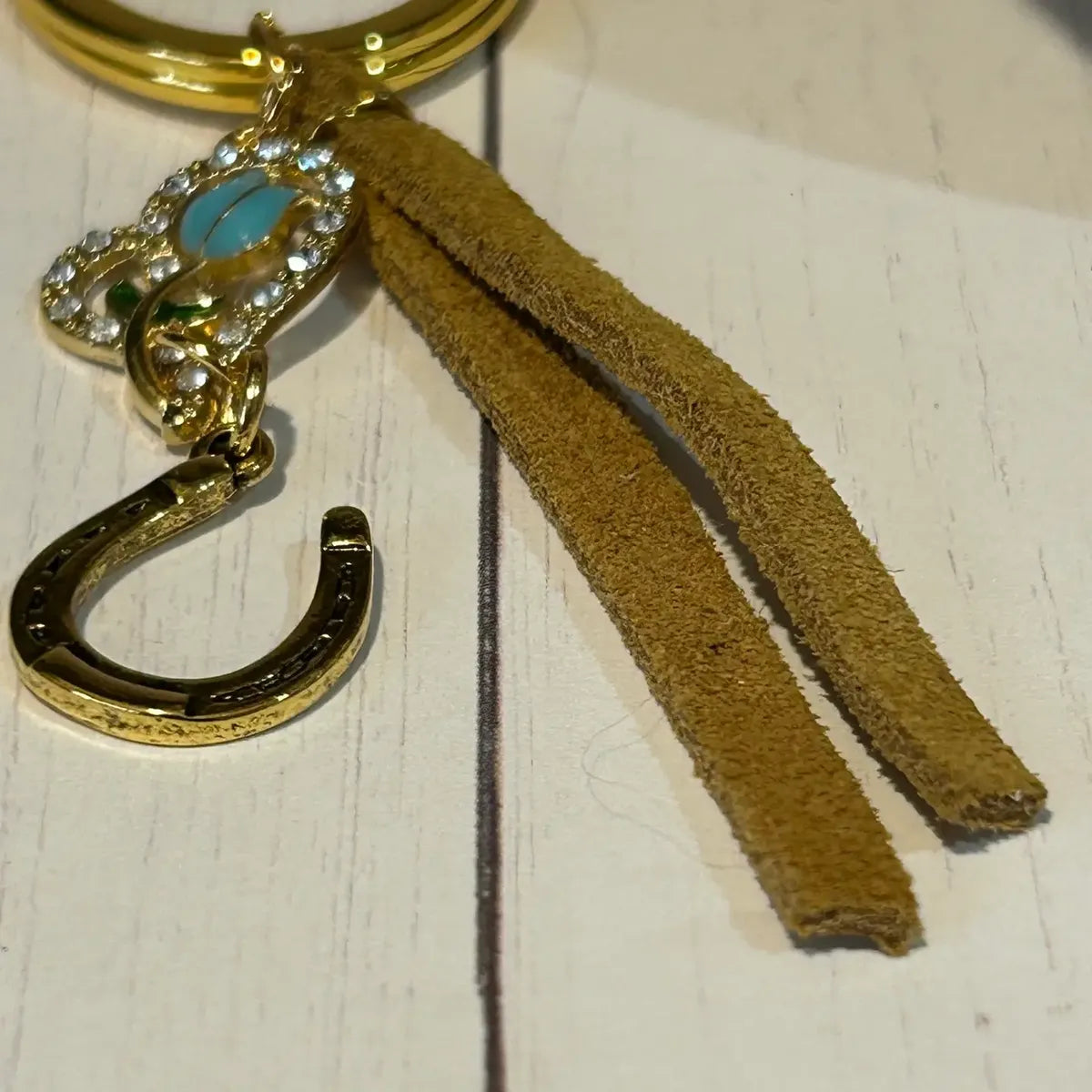 Western Horseshoe with Heart Keychain