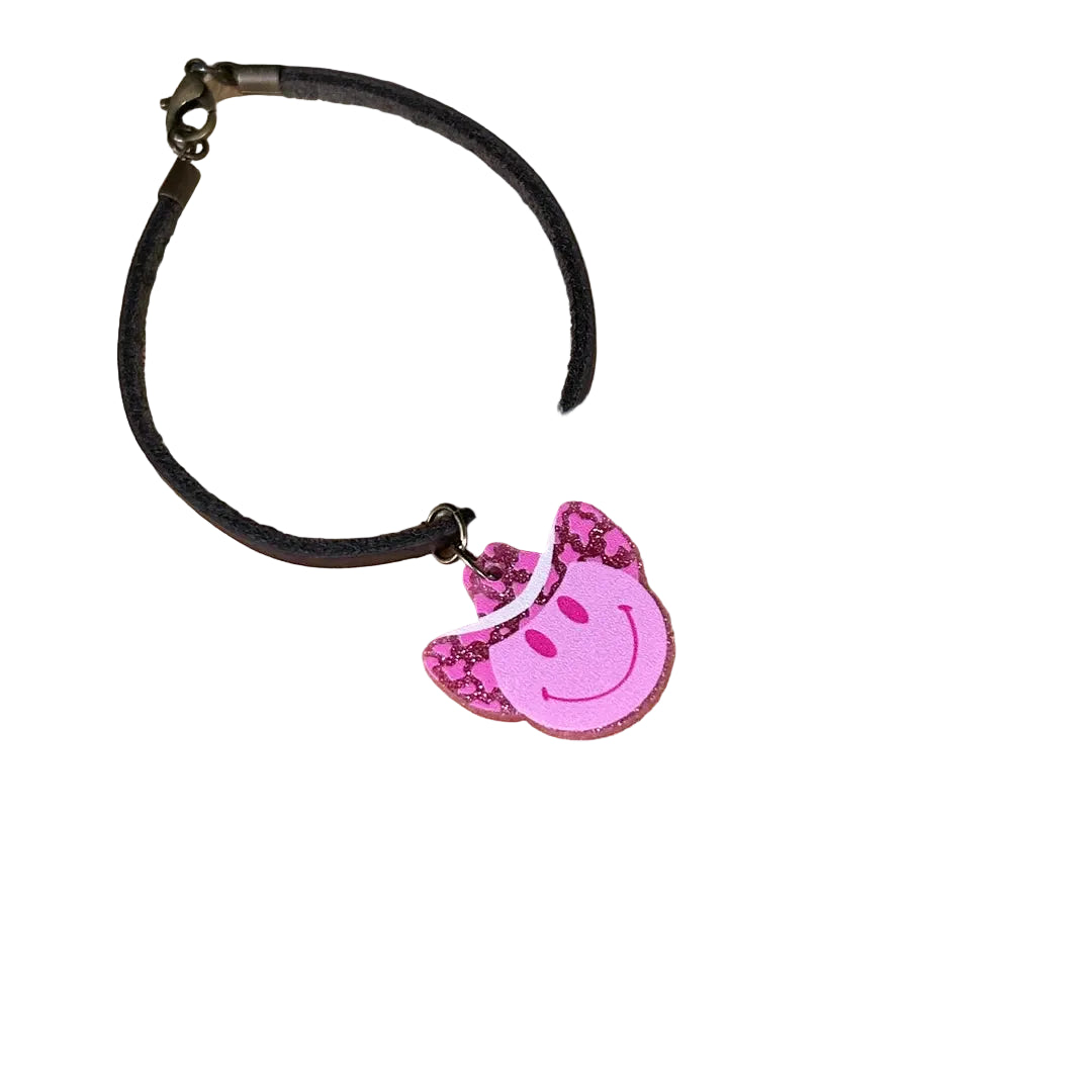 Girls Western Genuine Leather Charm Bracelet