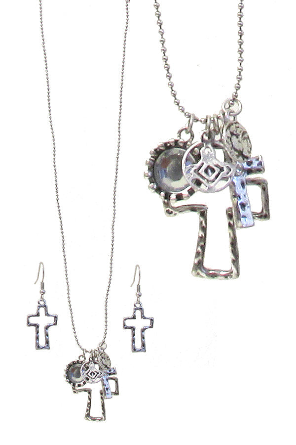 RELIGIOUS INSPIRATION MULTI CHARM NECKLACE SET-0