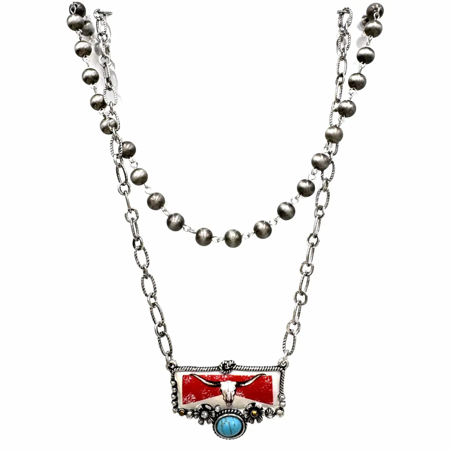 Longhorn Beer Western Necklace