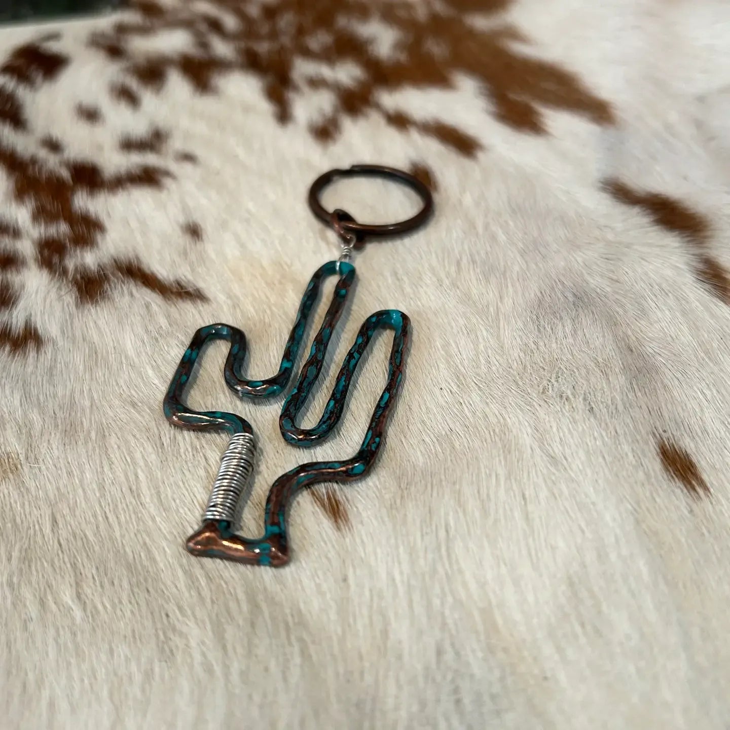 Western Cactus Keychain