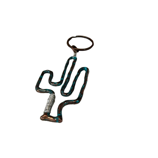Western Cactus Keychain