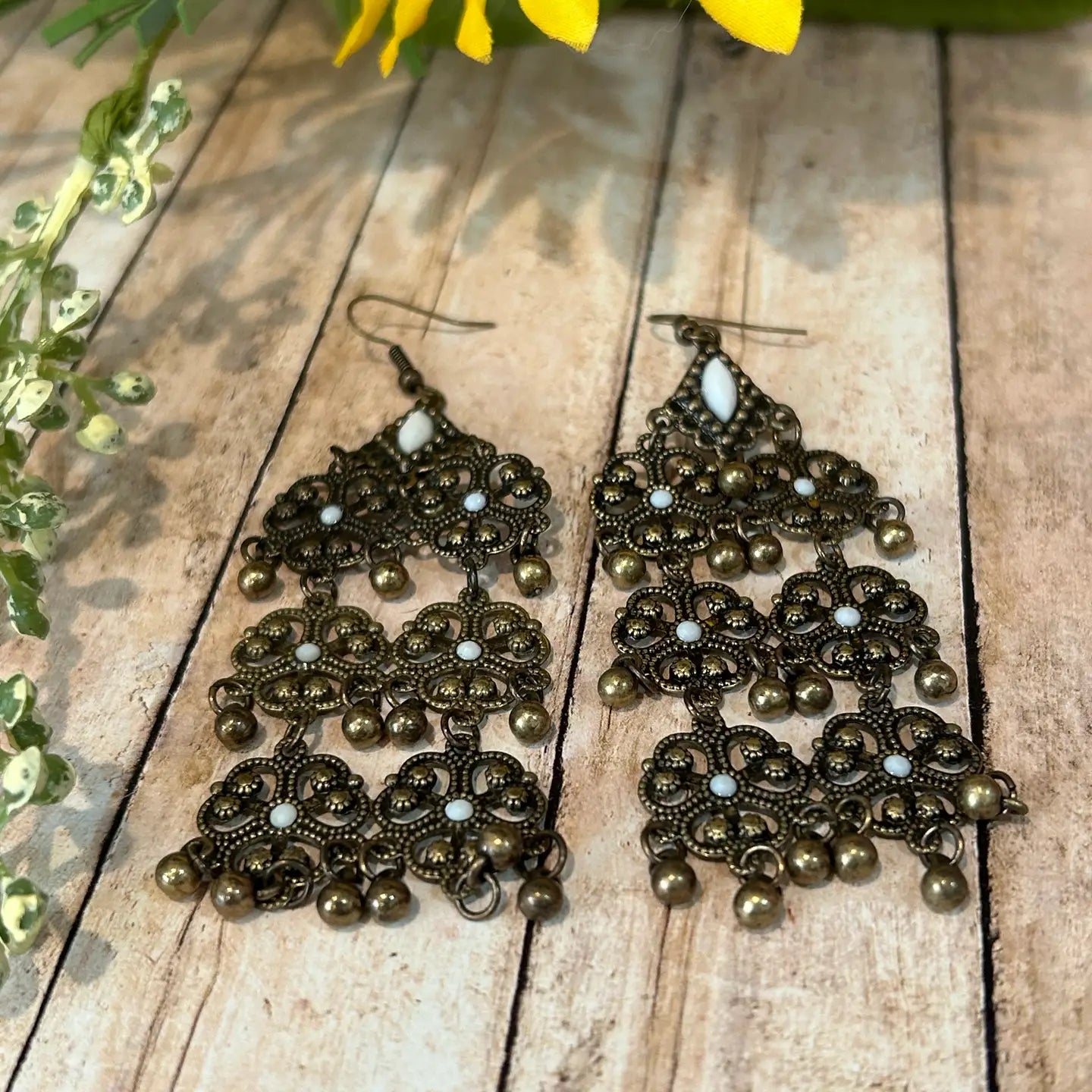 Long Antique Style Earrings