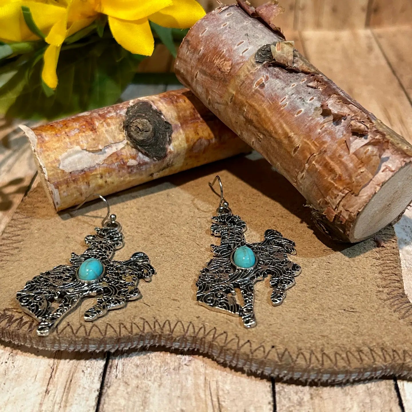Western Earrings Bronc Mule Rooster Steer Head Styles