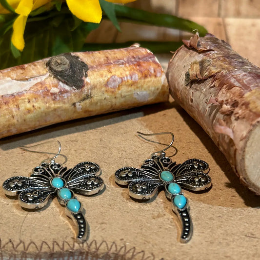 Southwestern Earrings Four Styles Thunder Birds and Dragonfly