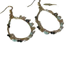 Stainless Steel Gold Plated Beads Western Earrings