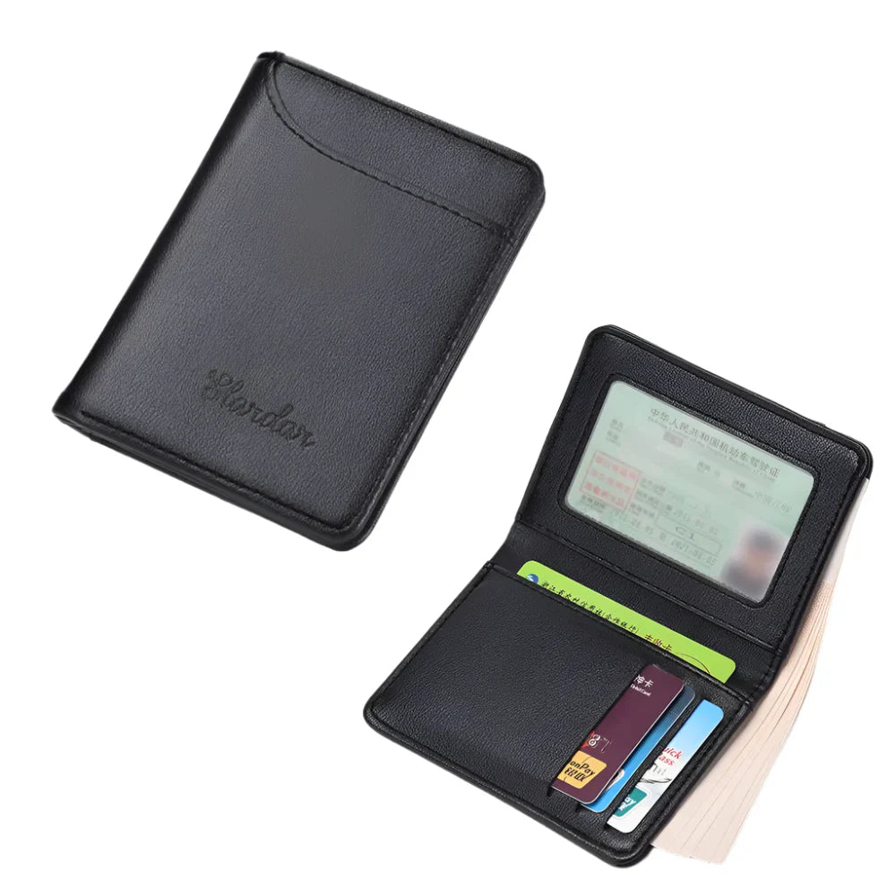 Men’s Credit Card Wallet Super Slim PU Leather-0