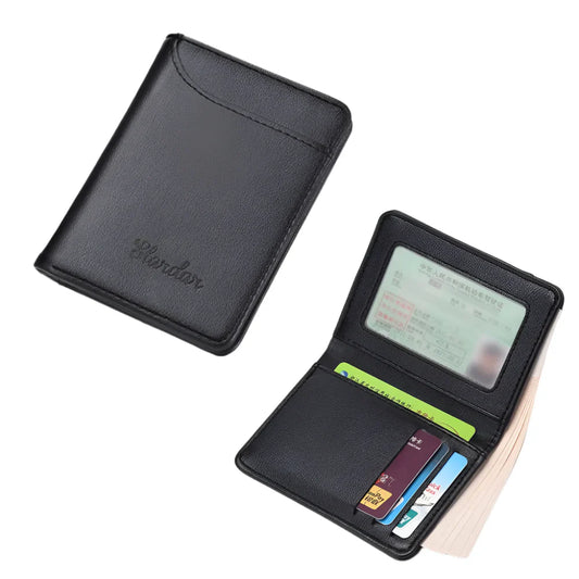Men’s Credit Card Wallet Super Slim PU Leather-0