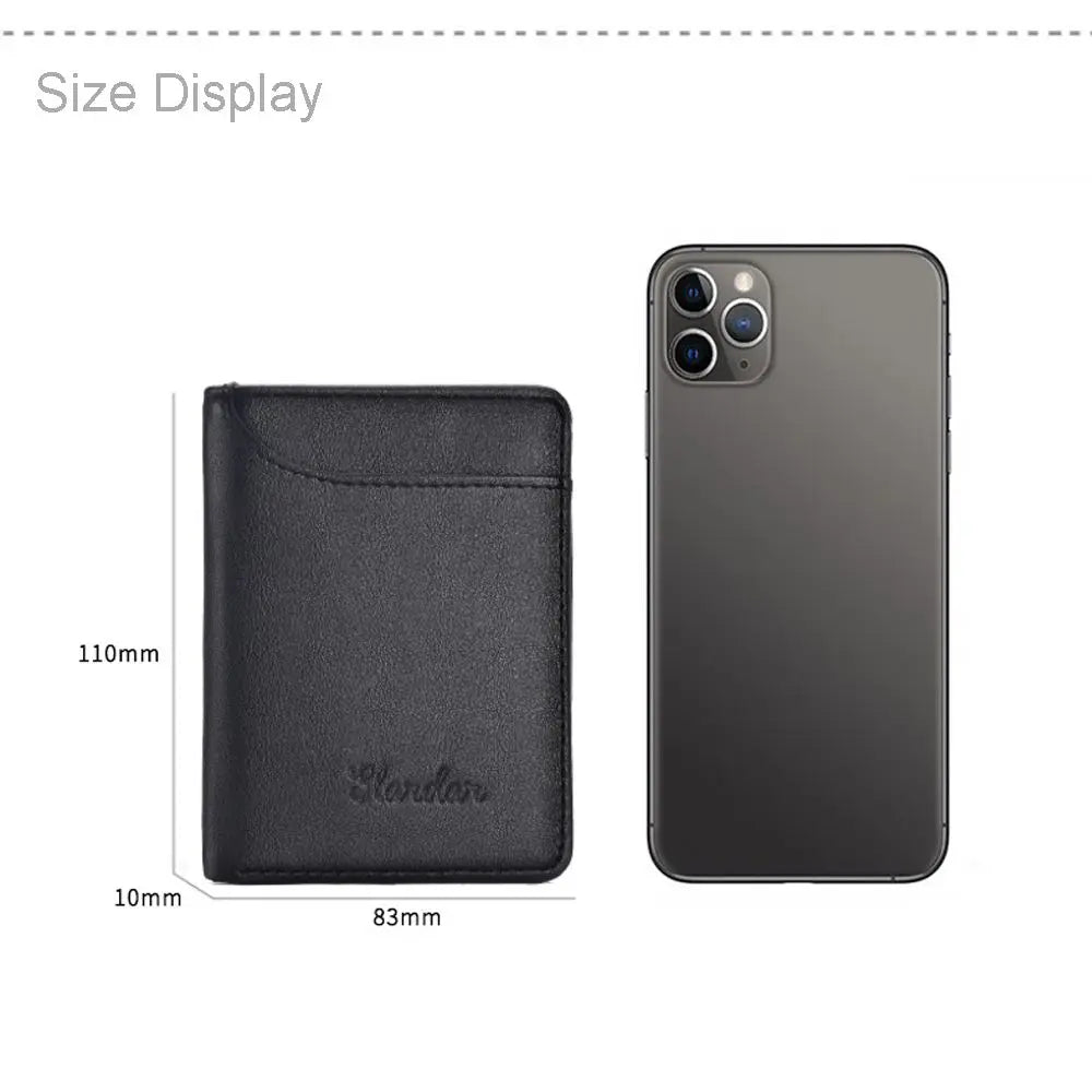 Men’s Credit Card Wallet Super Slim PU Leather-2