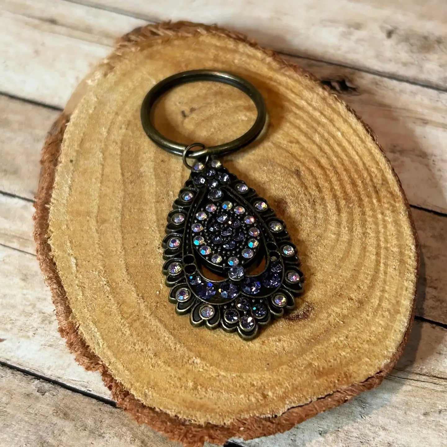 Black Colorful Rhinestones Teardrop Shape Bohemian Style