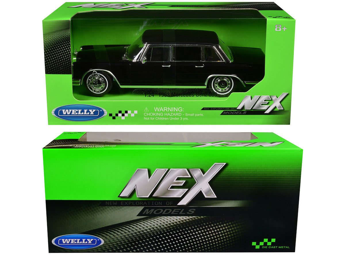 1955 Mercedes-Benz 190 SL (Closed Roof) Black "NEX Models" Series 1/24 Diecast Model Car by Welly-2