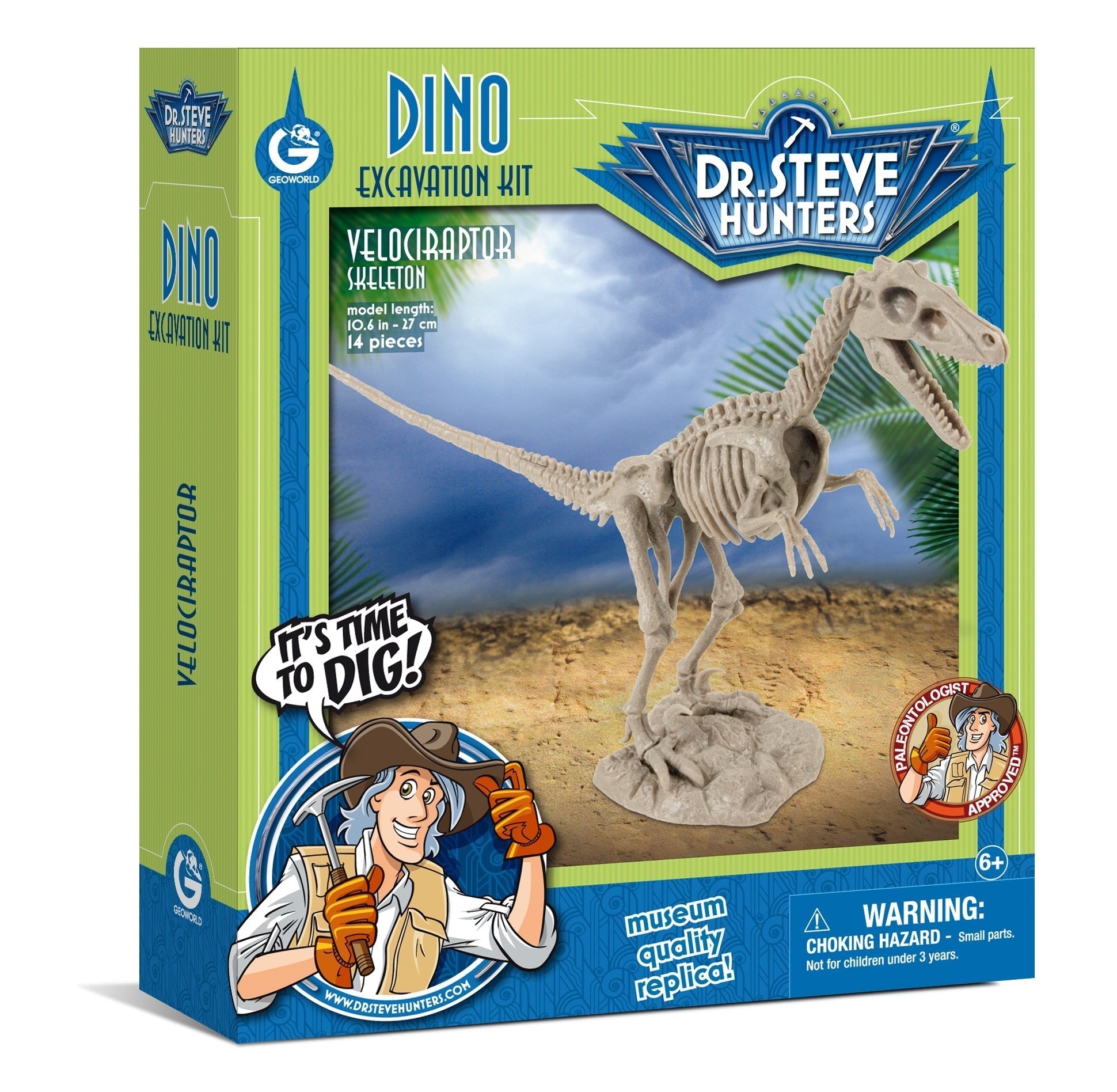 Dr. Steve Hunters GEOWorld Dino Dig Velociraptor Excavation Kit - 14 pieces-0