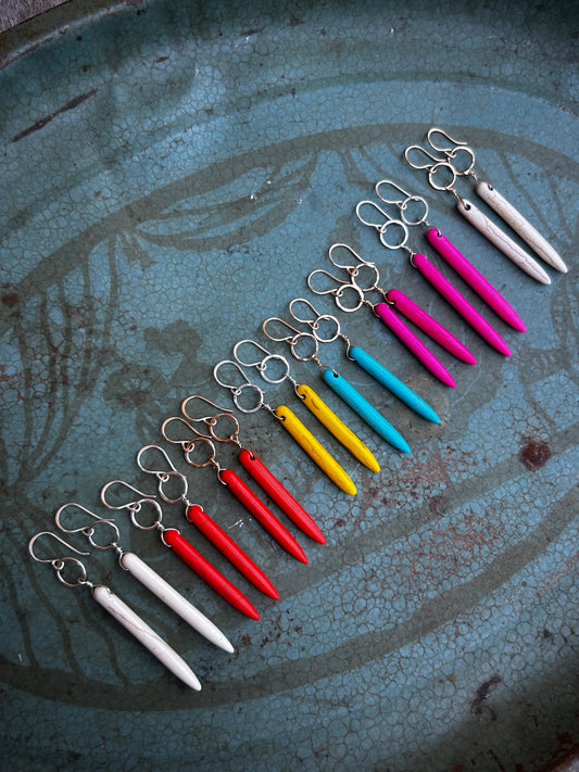 Howlite Drop Earrings