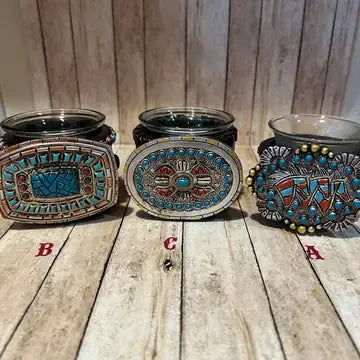 Western Buckle Tea Light Candle Holders