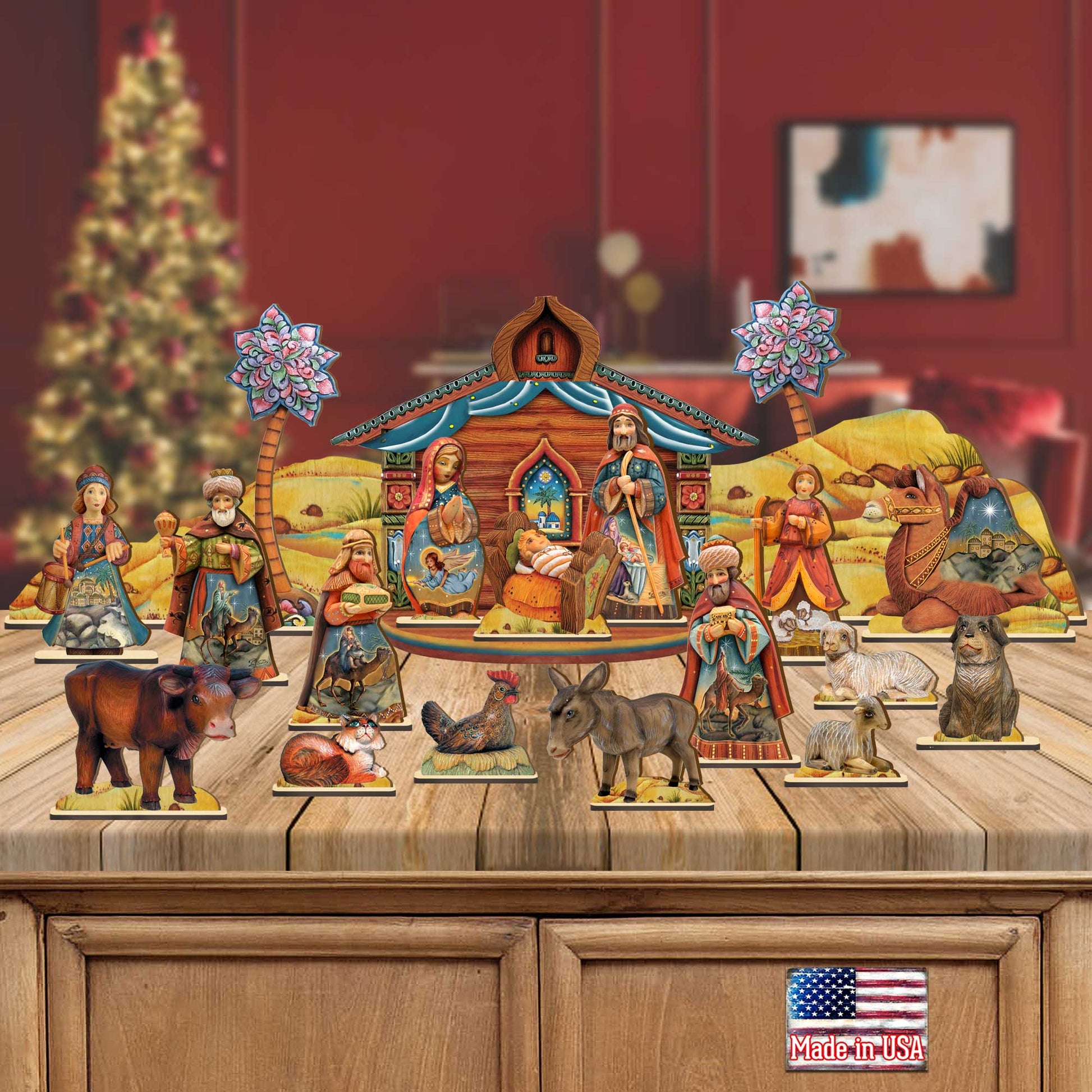 Nativity Village Decorative Set of 21 by G. DeBrekht - Nativity Holiday Decor - 852720-S21-2