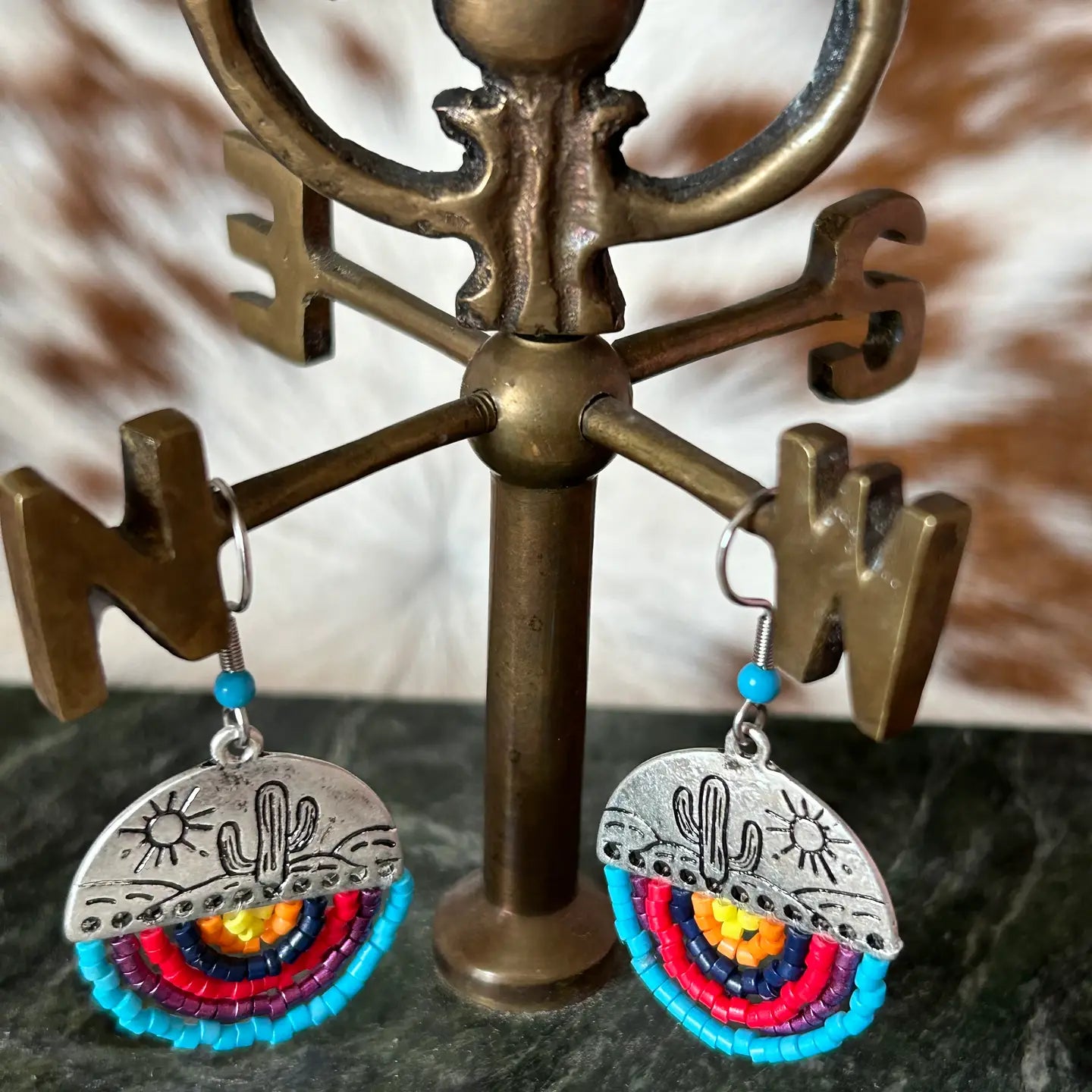 Western Cactus Design Theme with Assorted Colored Micro Bead