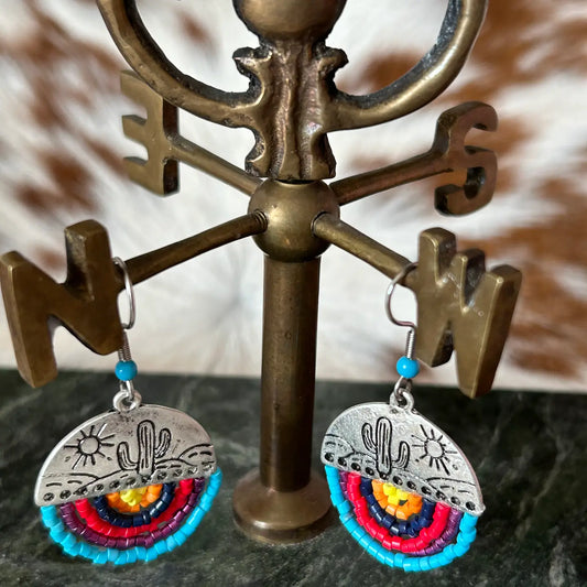 Western Cactus Design Theme with Assorted Colored Micro Bead