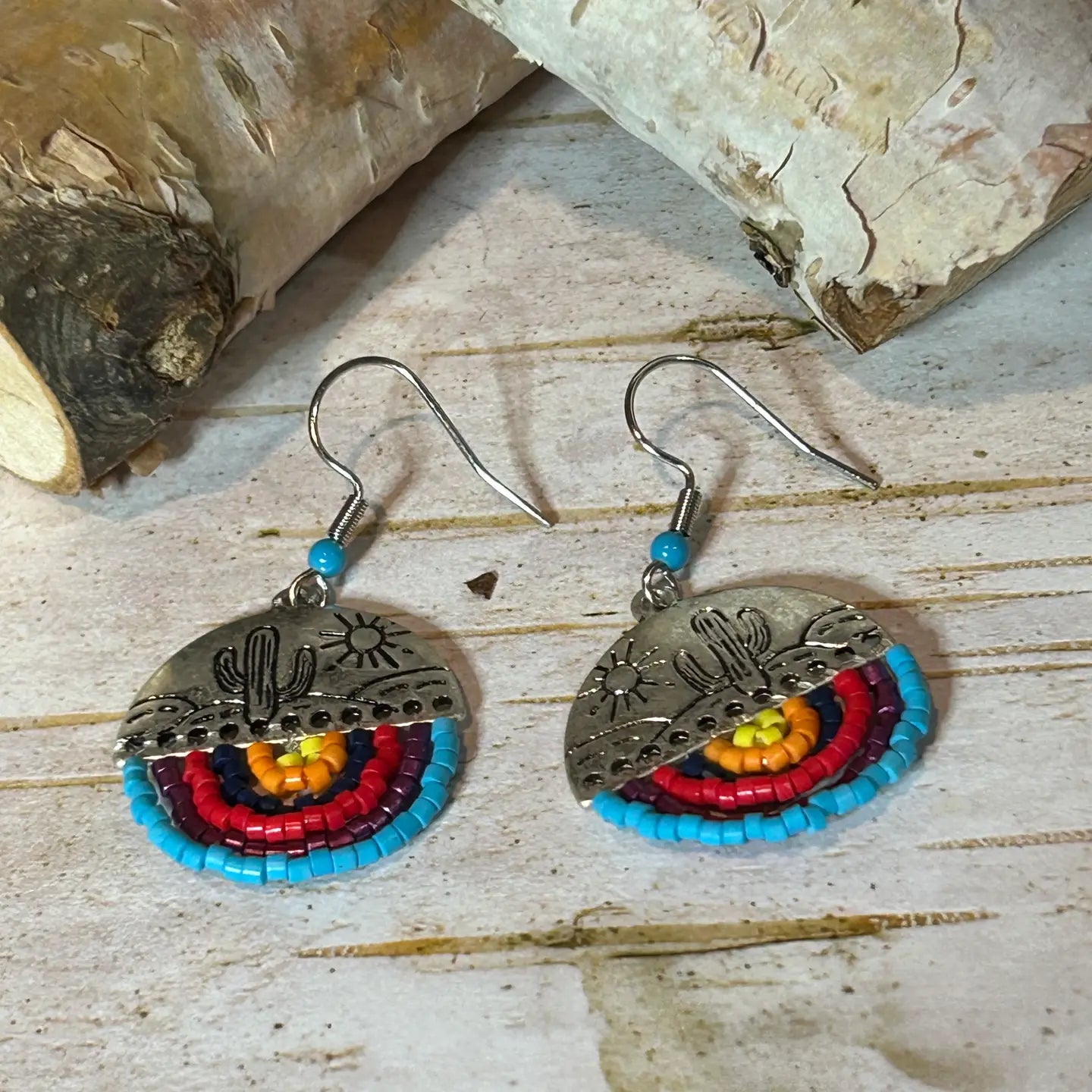 Western Cactus Design Theme with Assorted Colored Micro Bead