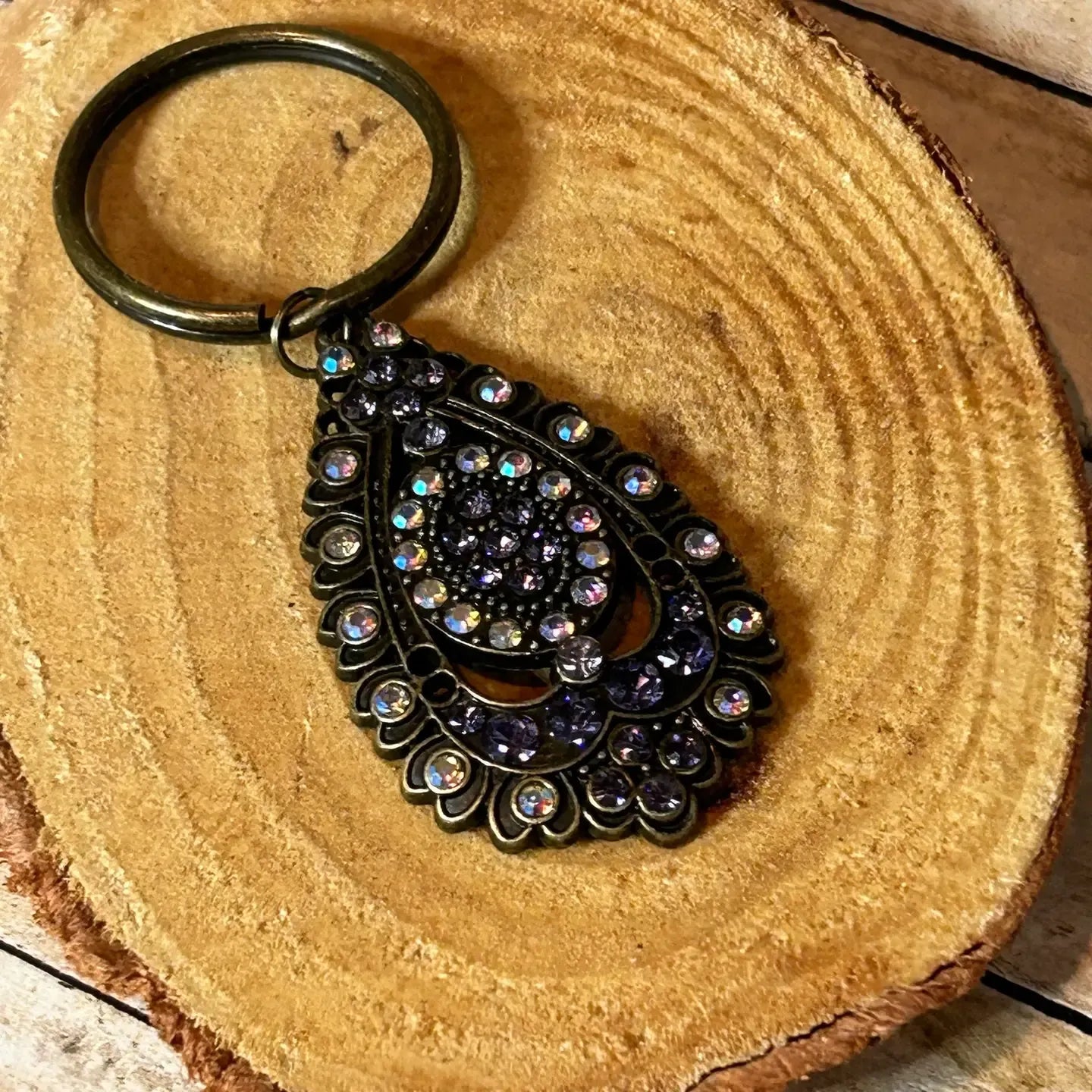Black Colorful Rhinestones Teardrop Shape Bohemian Style