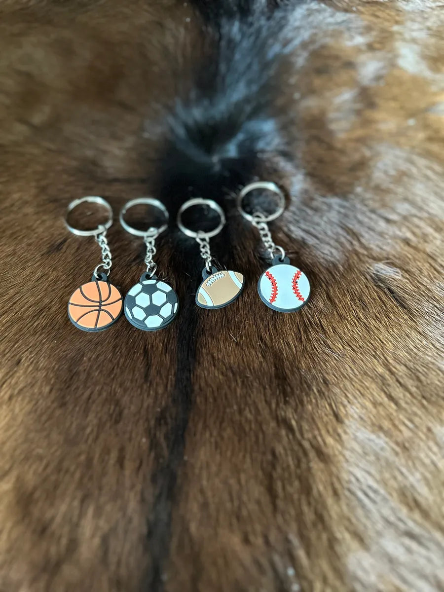Sports Keychain Basketball Baseball Football Soccer