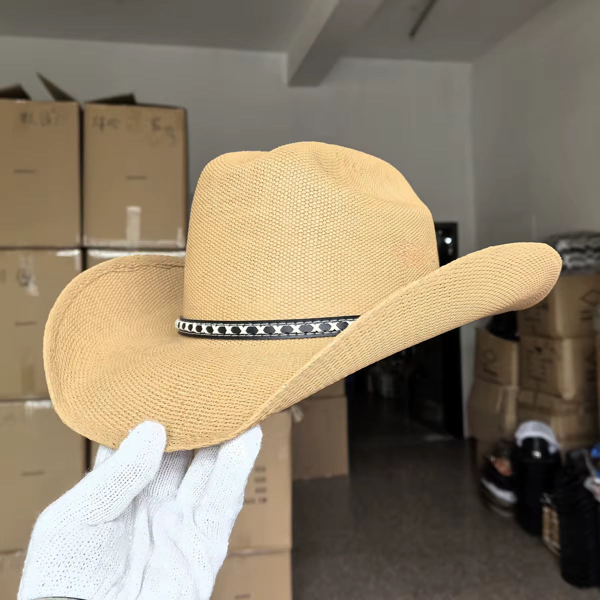 Beyond Ruff Straw Cowboy Hat - Adjustable ,Unisex ,Natural Grass Seagrass Hat with Breathable Band & 10cm Brim for Outdoor Adventures