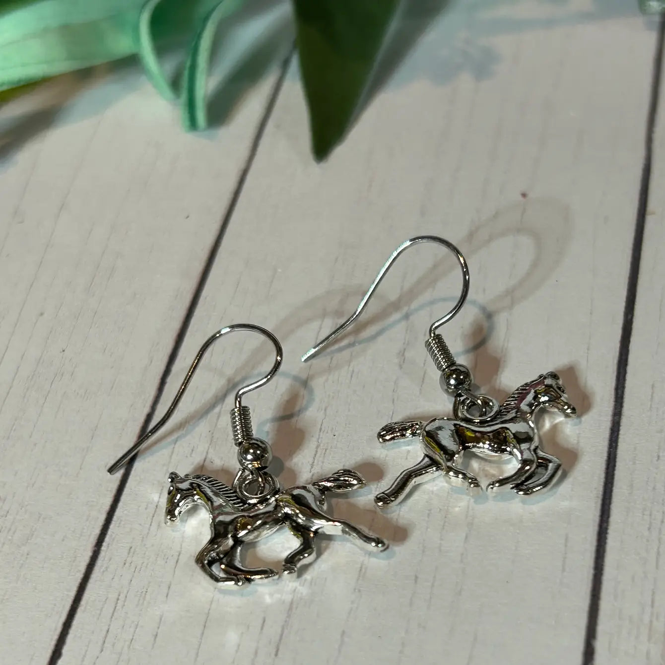 Girls Horse Silver Earrings