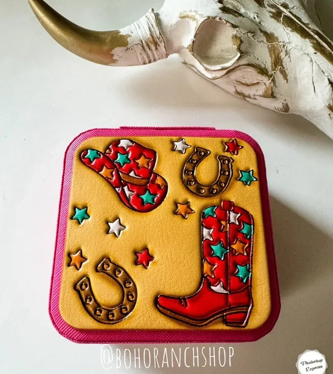 Western Mini Jewelry Storage Travel Box