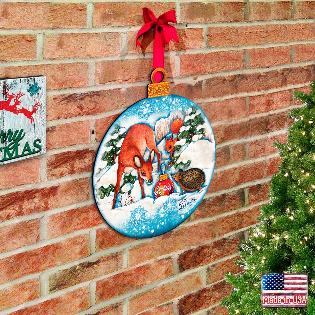 Forest Friends Christmas Door Decor by G. DeBrekht - Christmas Decor - 8173412H-1