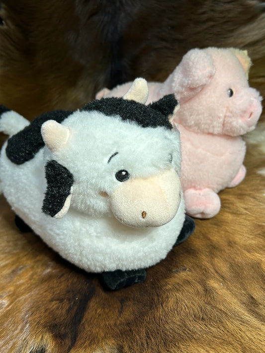 Plush Soft Pig or Cow Stuff Animals