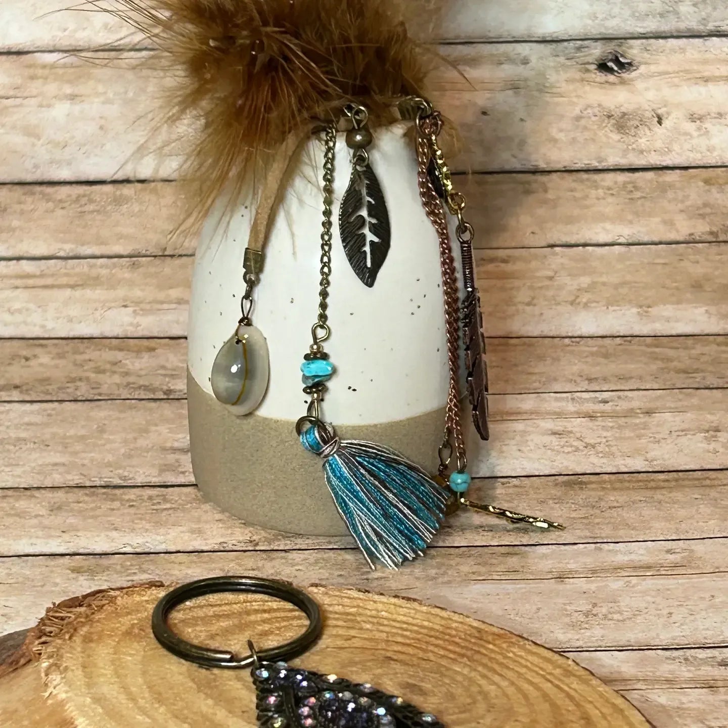 Black Colorful Rhinestones Teardrop Shape Bohemian Style
