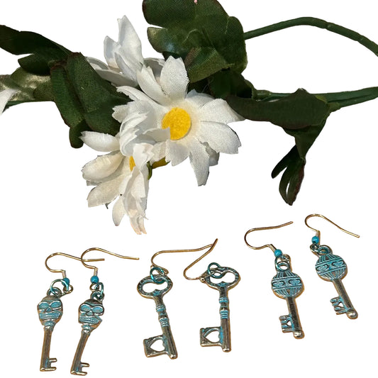 Three Styles Key Earrings